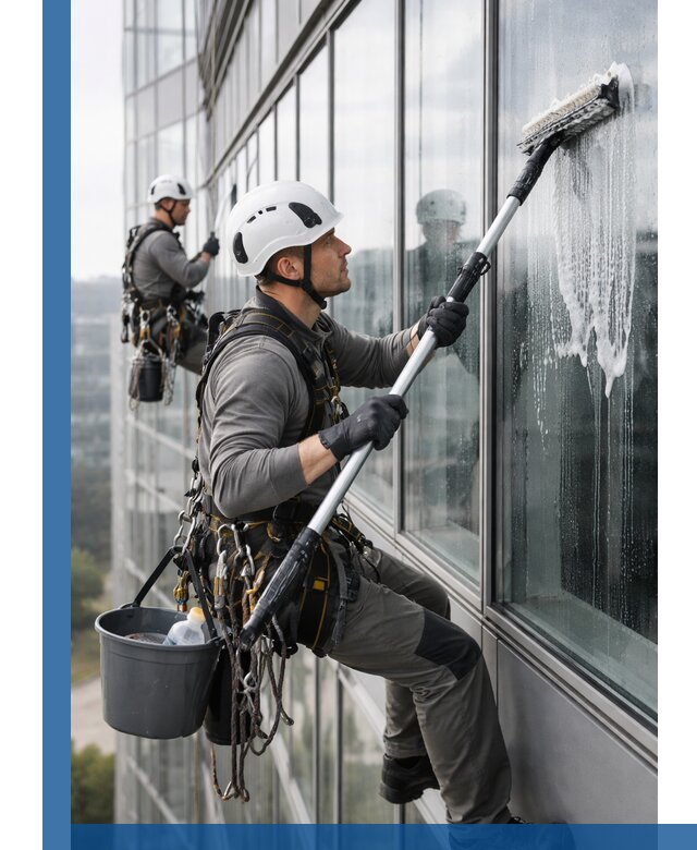 Высотная мойка сплошного остекления с выездом в Невинномысске