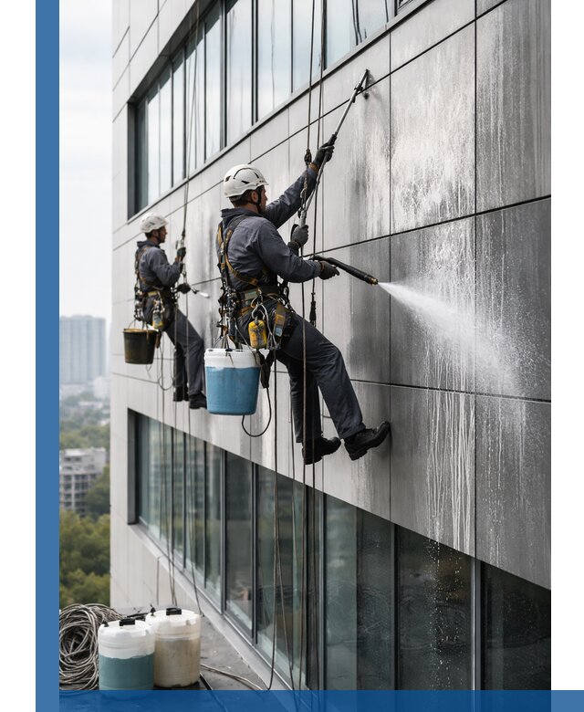 Профессиональная мойка вентилируемых фасадов в Невинномысске