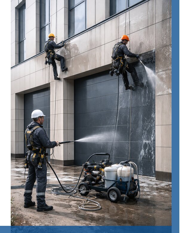 Послестроительная мойка фасада в Невинномысске от 307 р. | ВЫСОТНИК-Нвн