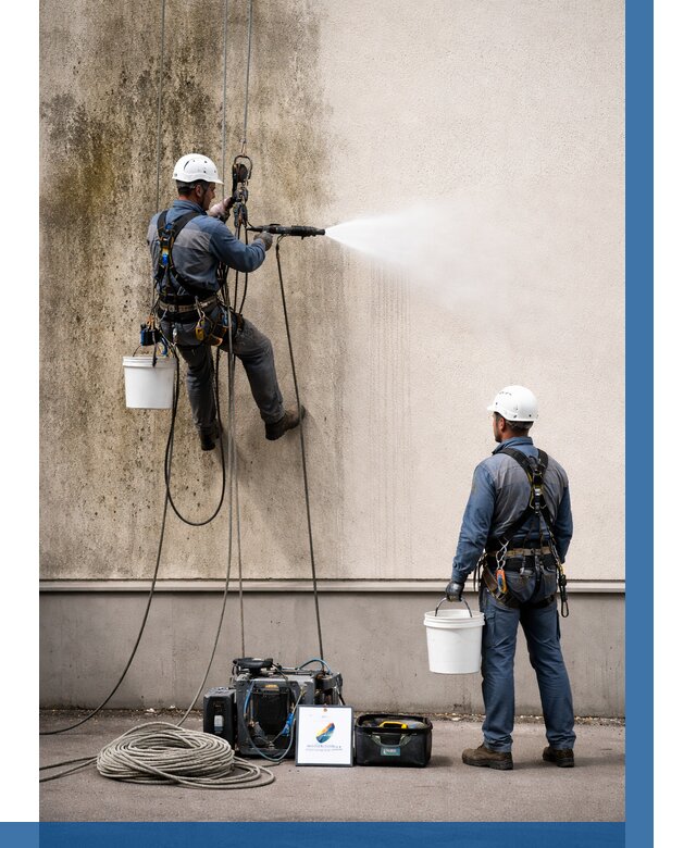 Очистка фасада от плесени в Невинномысске от 307 р. | ВЫСОТНИК-Нвн