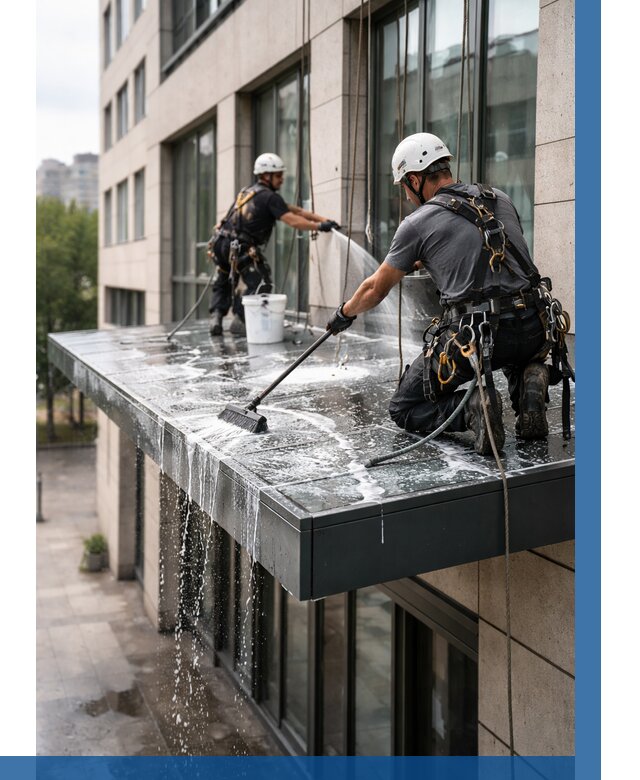 Мойка козырьков и навесов в Невинномысске от 3580 р. | ВЫСОТНИК-Нвн