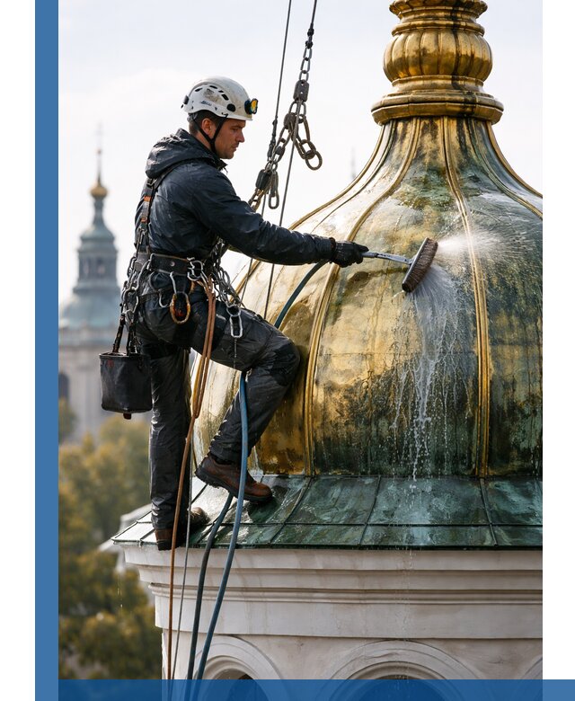 Профессиональная мойка куполов и шпилей высотными альпинистами в Невинномысске