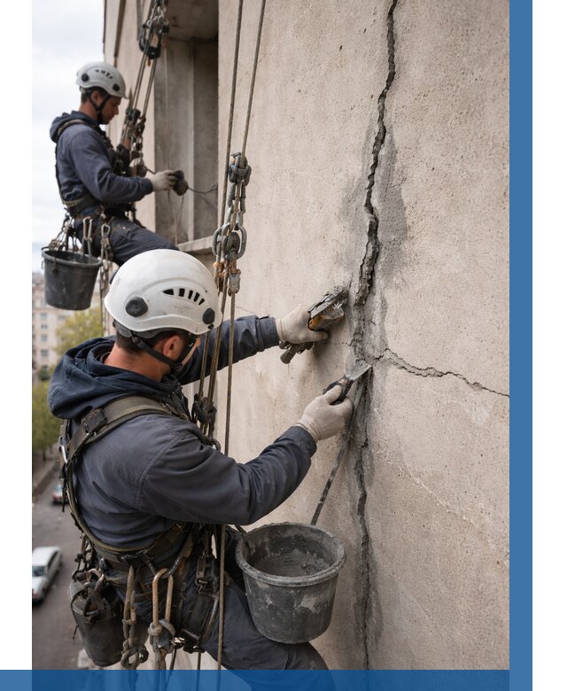 Заделка трещин на фасаде в Невинномысске от 921 р. | ВЫСОТНИК-Нвн