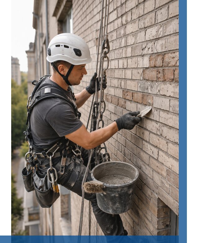 Ремонт кирпичной кладки фасада в Невинномысске от 1841 р. | ВЫСОТНИК-Нвн