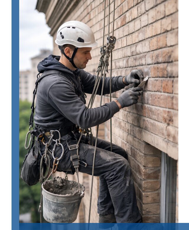 Качественный ремонт кирпичной кладки фасада в Невинномысске с гарантией