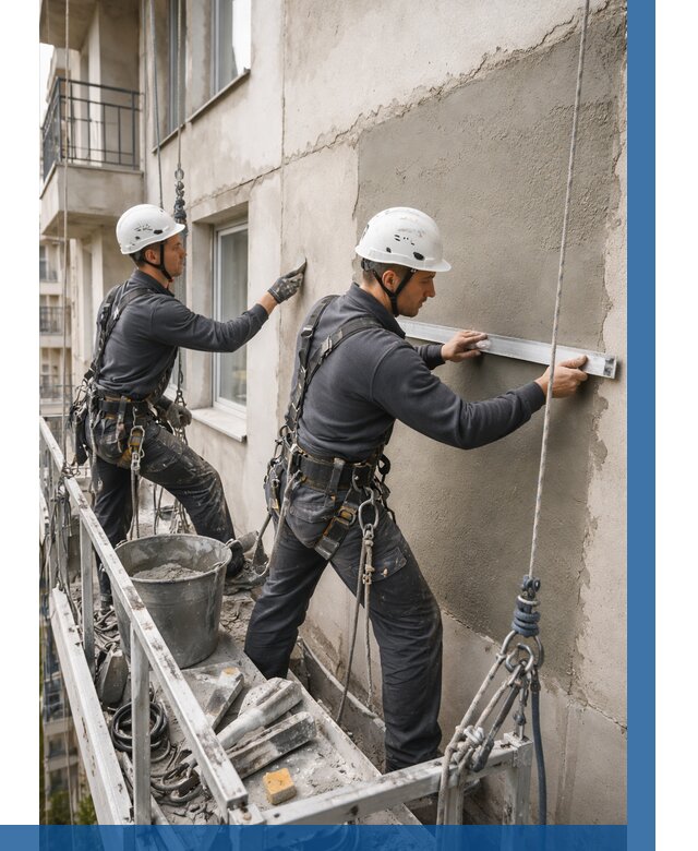 Штукатурка фасада на высоте в Невинномысске от 921 р. | ВЫСОТНИК-Нвн