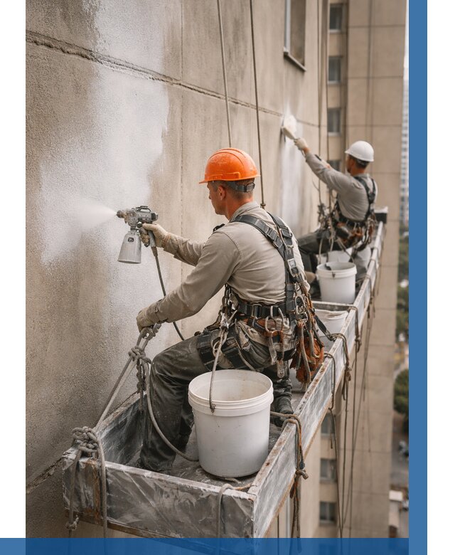 Грунтовка фасада на высоте в Невинномысске от 123 р. | ВЫСОТНИК-Нвн