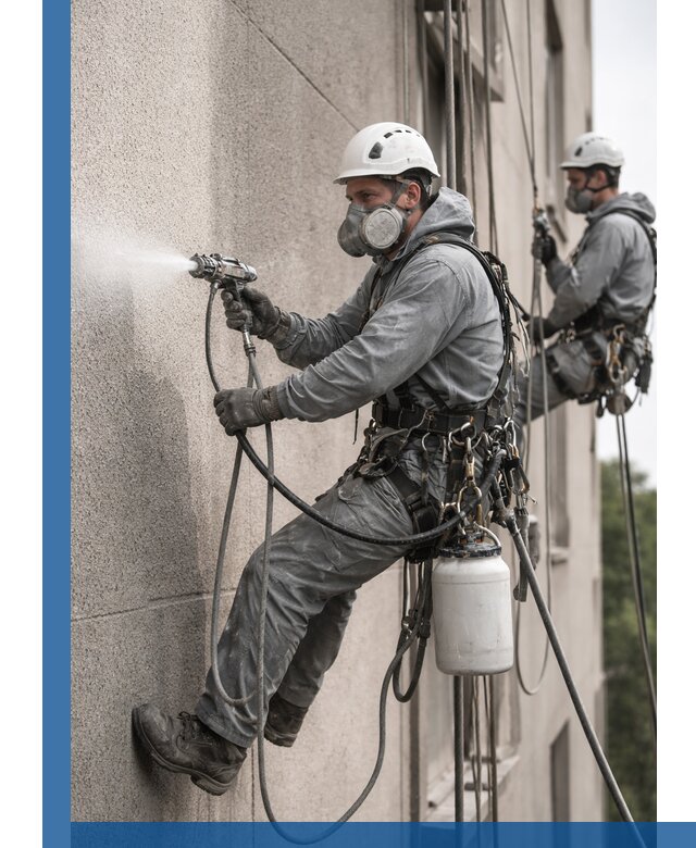 Безвоздушная покраска фасадов зданий в Невинномысске профессионально