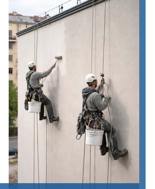 Покраска оштукатуренного фасада в Невинномысске от 327 р. | ВЫСОТНИК-Нвн