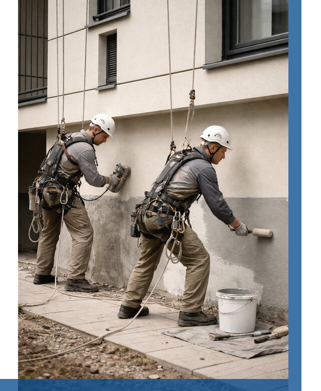 Окраска цоколя здания в Невинномысске от 460 р. под ключ | ВЫСОТНИК-Нвн