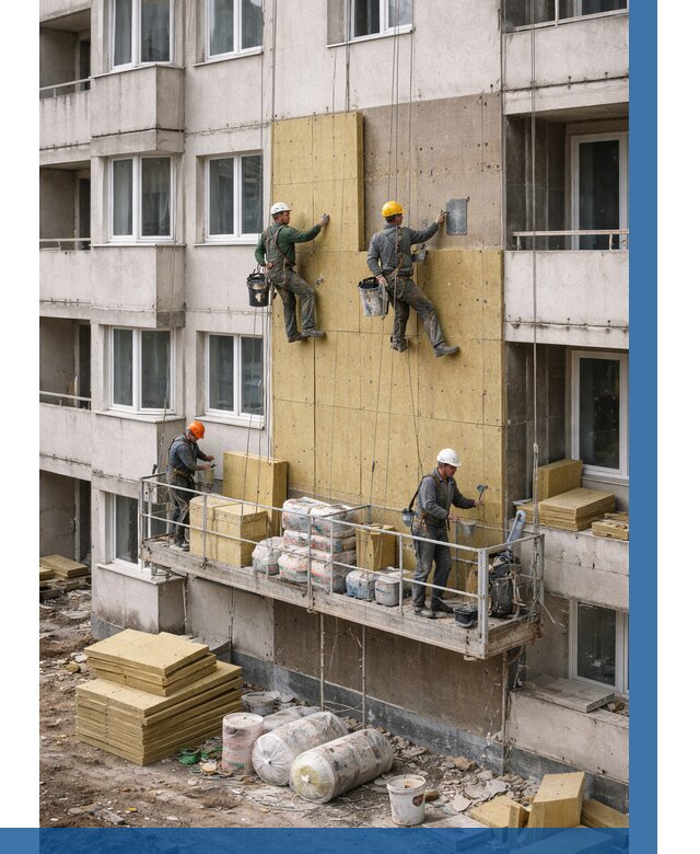 Утепление фасада минватой в Невинномысске от 1534 р. | ВЫСОТНИК-Нвн