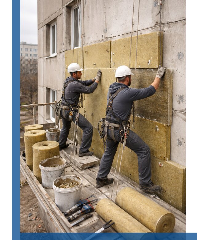 Утепление фасада минватой в Невинномысске под ключ с гарантией