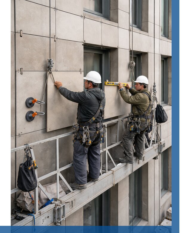 Монтаж керамогранита на фасад в Невинномысске от 2557 р. | ВЫСОТНИК-Нвн