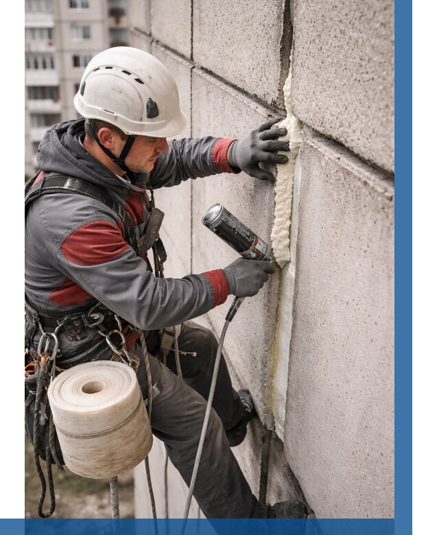 Утепление межпанельных швов в Невинномысске от 716 р. | ВЫСОТНИК-Нвн