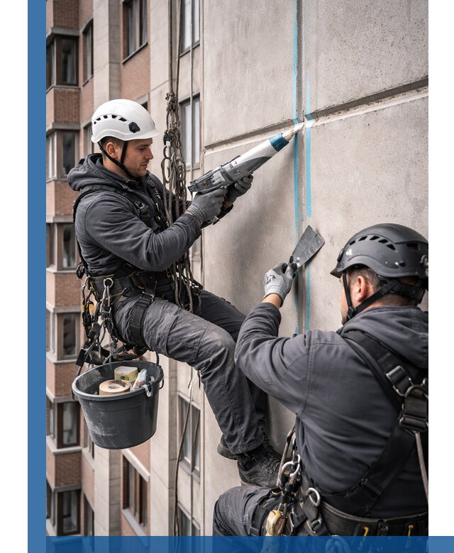 Вторичная герметизация швов фасада и кровли в Невинномысске