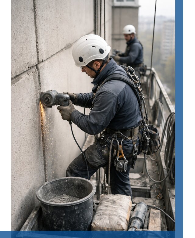 Штробление межпанельных швов в Невинномысске от 1227 р. | ВЫСОТНИК-Нвн