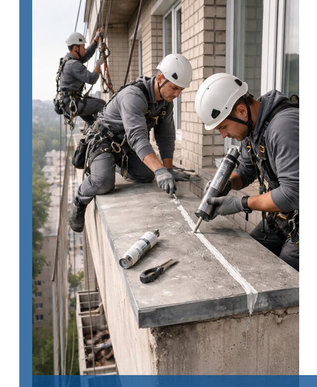 Герметизация балконного козырька в Невинномысске профессионально