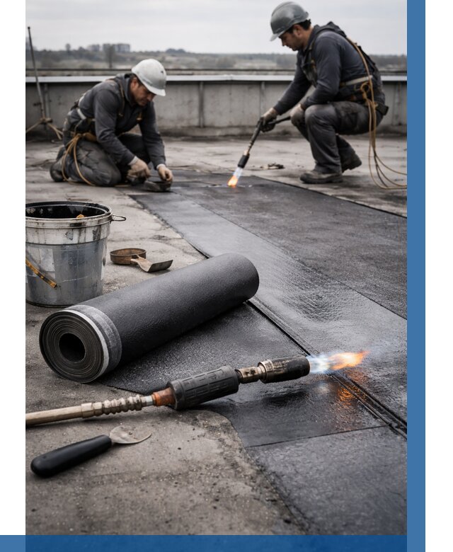 Ремонт рулонной кровли в Невинномысске от 665 р. | ВЫСОТНИК-Нвн