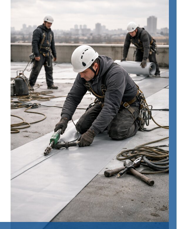 Ремонт мембранной кровли в Невинномысске от 1841 р./м2 | ВЫСОТНИК-Нвн