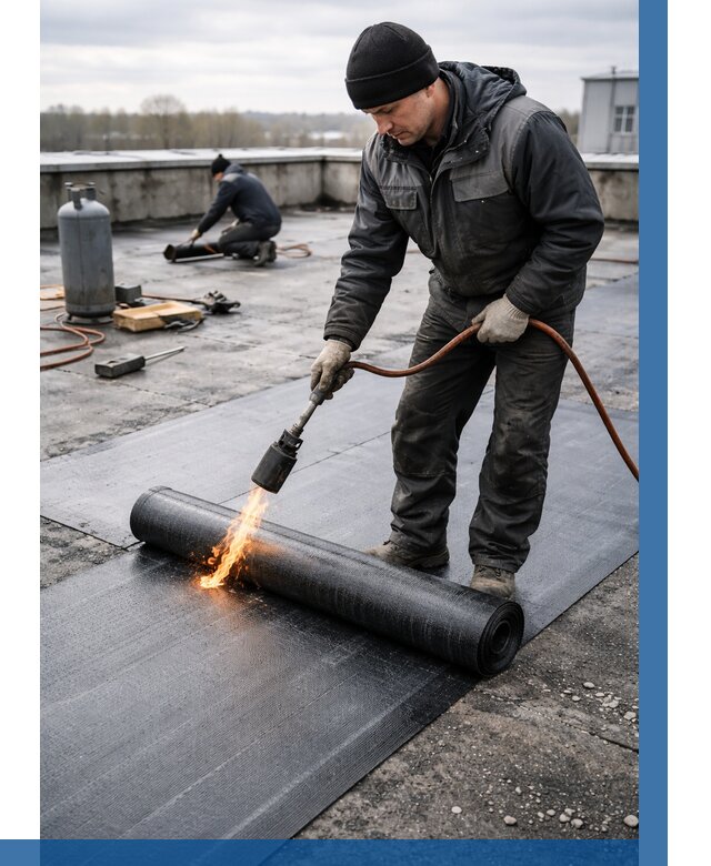 Ремонт наплавляемой кровли в Невинномысске от 716 р. | ВЫСОТНИК-Нвн