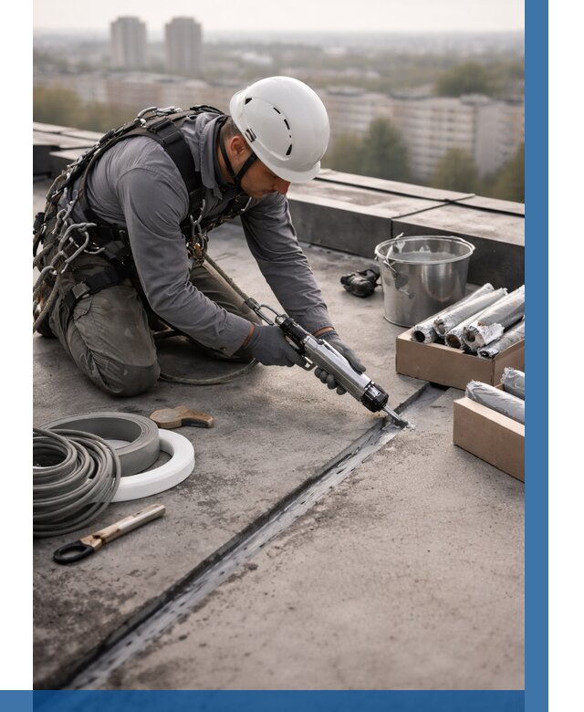 Герметизация швов кровли в Невинномысске от 460 р./м2 | ВЫСОТНИК-Нвн