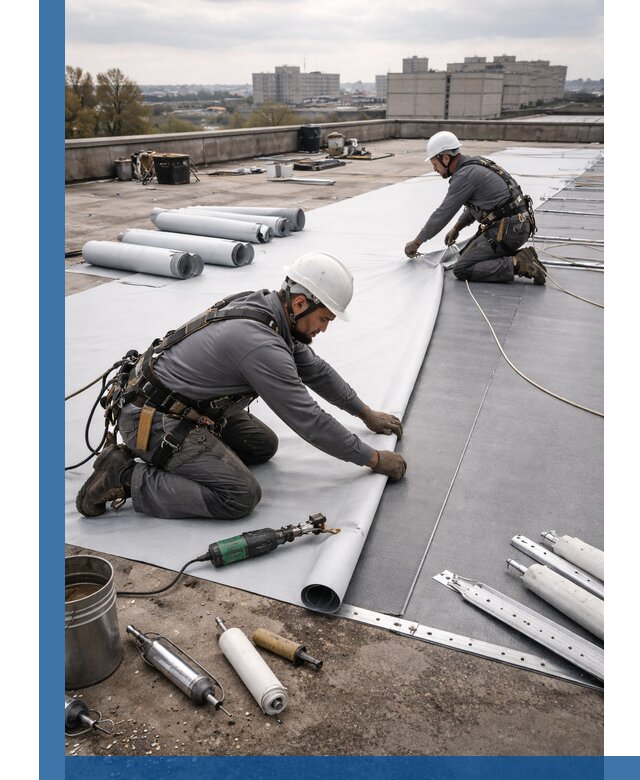 Монтаж мембранной кровли в Невинномысске для промышленных зданий