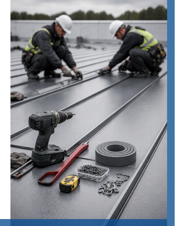 Монтаж фальцевой кровли в Невинномысске от 1841 р. | ВЫСОТНИК-Нвн