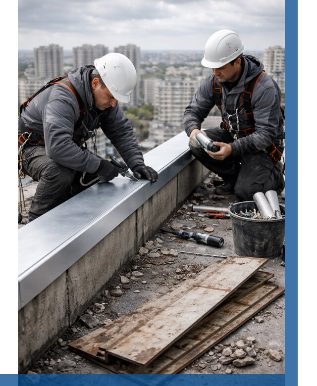 Замена парапетных крышек под ключ в Невинномысске от 1227 р. | ВЫСОТНИК-Нвн