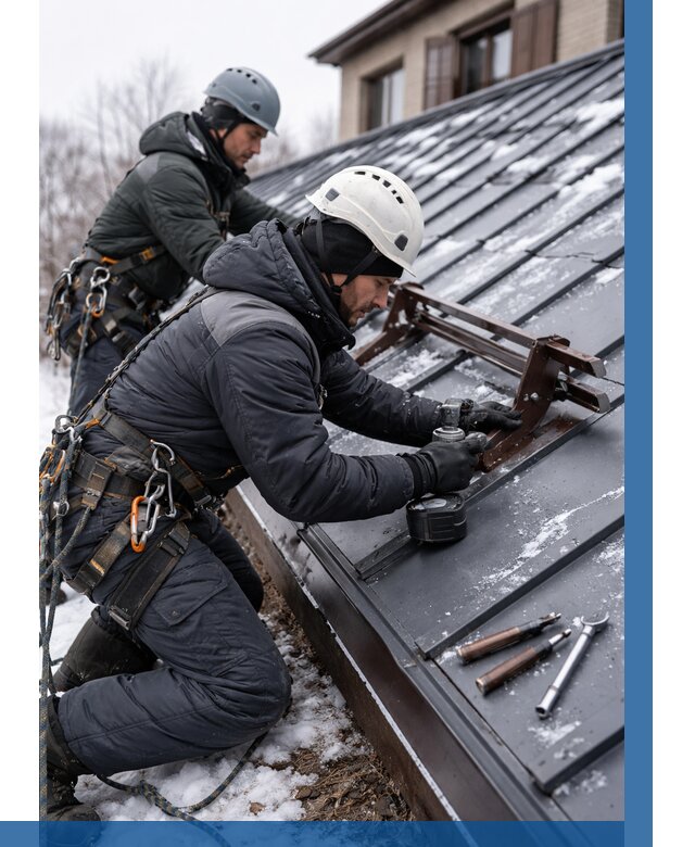 Монтаж снегозадержателей в Невинномысске от 460 р. | ВЫСОТНИК-Нвн