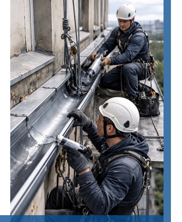 Ремонт водосточных желобов в Невинномысске от 6649 р. | ВЫСОТНИК-Нвн