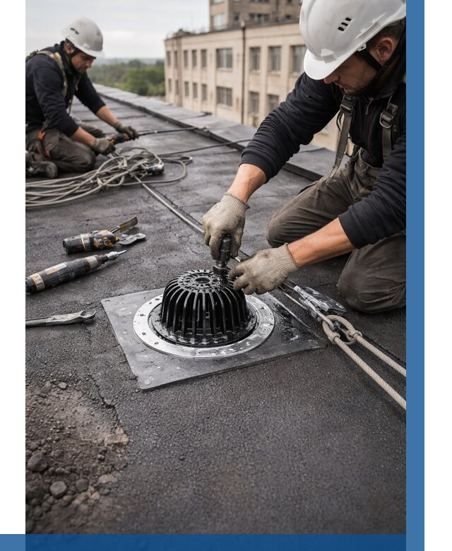 Установка водосточных воронок в Невинномысске цена от 3580 р. | ВЫСОТНИК-Нвн