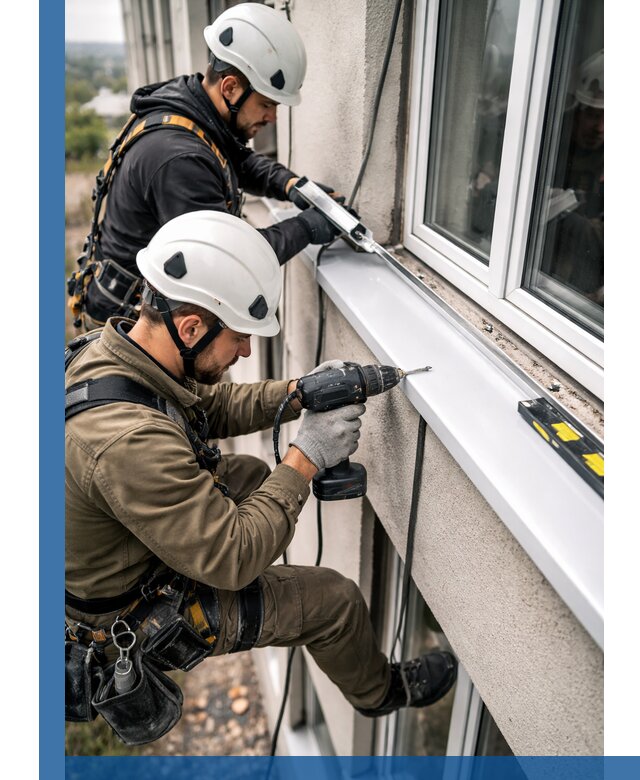 Профессиональный монтаж оконных отливов и отведения воды в Невинномысске