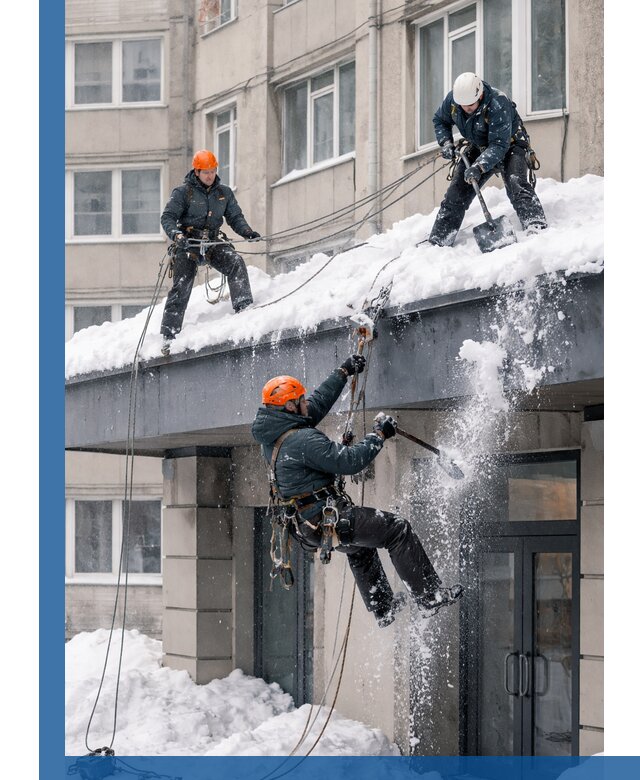 Безопасная очистка навесов от снега в Невинномысске круглогодично