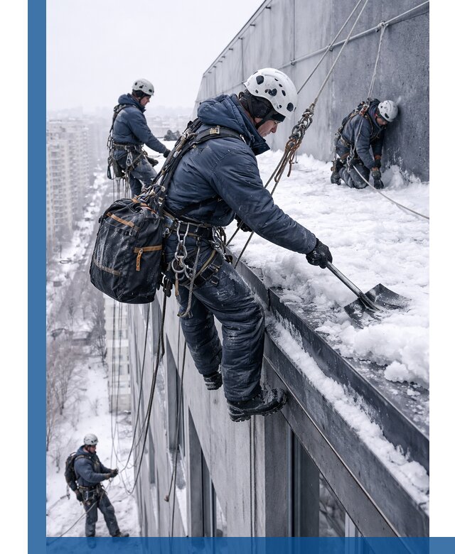 Абонентское обслуживание кровли зимой в Невинномысске регулярный уход