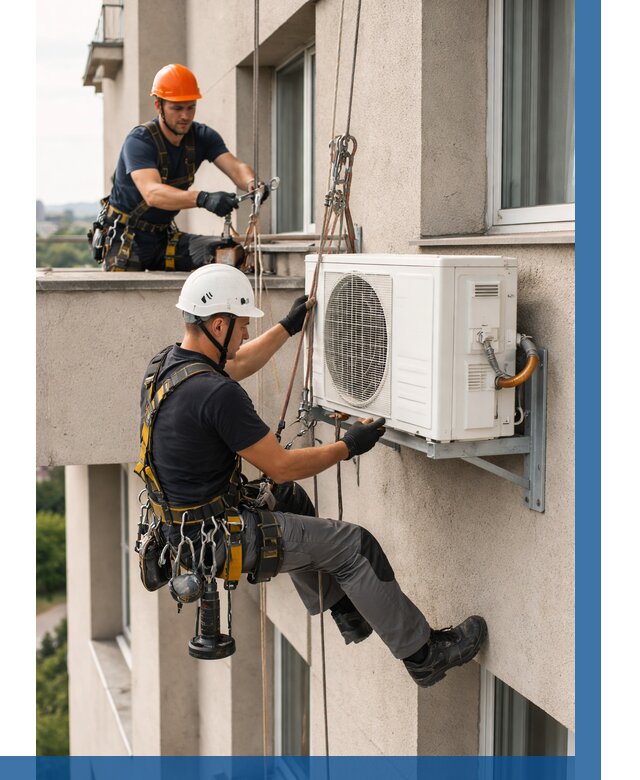 Монтаж внешнего блока кондиционера в Невинномысске от 6649 р. | ВЫСОТНИК-Нвн