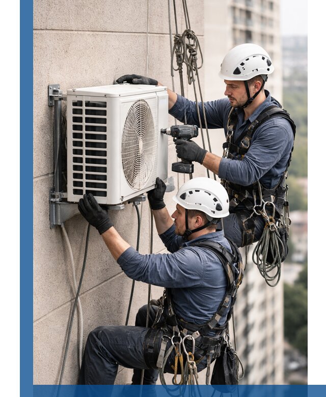 Монтаж внешнего блока кондиционера в Невинномысске установка и крепление