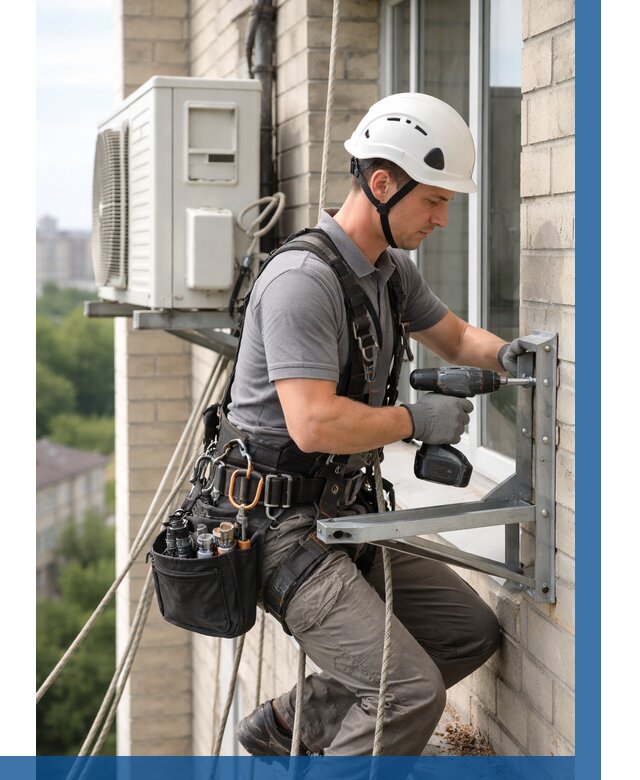 Установка кронштейнов кондиционера в Невинномысске от 3580 р. | ВЫСОТНИК-Нвн