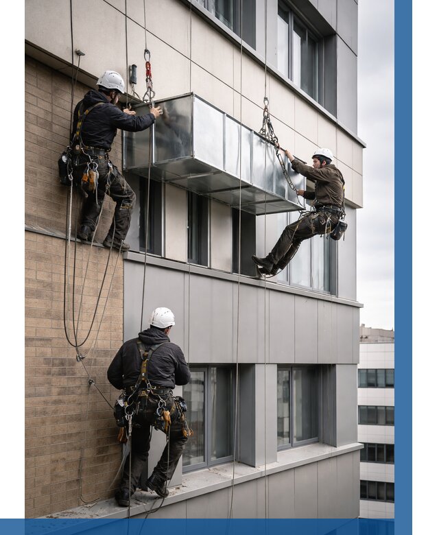 Монтаж воздуховодов на фасаде в Невинномысске от 1534 р. | ВЫСОТНИК-Нвн