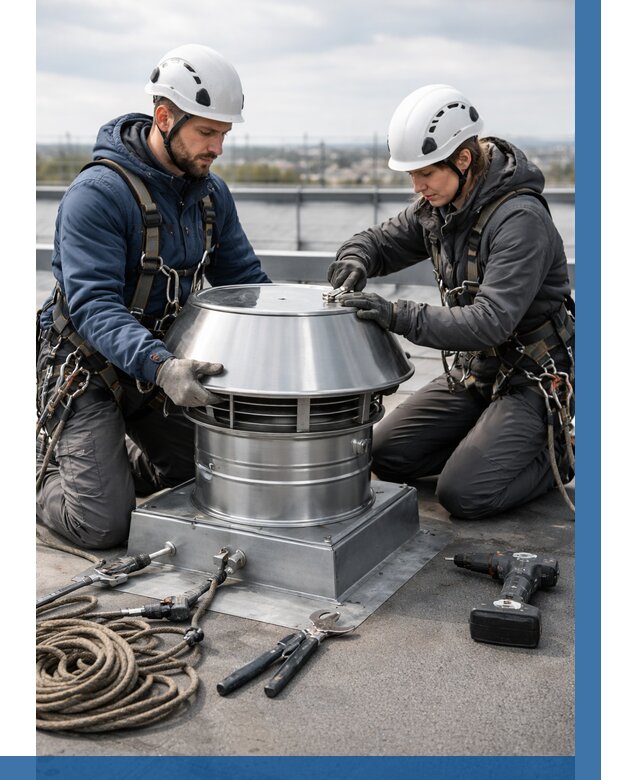 Установка дефлекторов на кровле в Невинномысске от 4603 р. | ВЫСОТНИК-Нвн