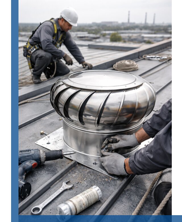 Установка дефлекторов на кровле в Невинномысске профессионально