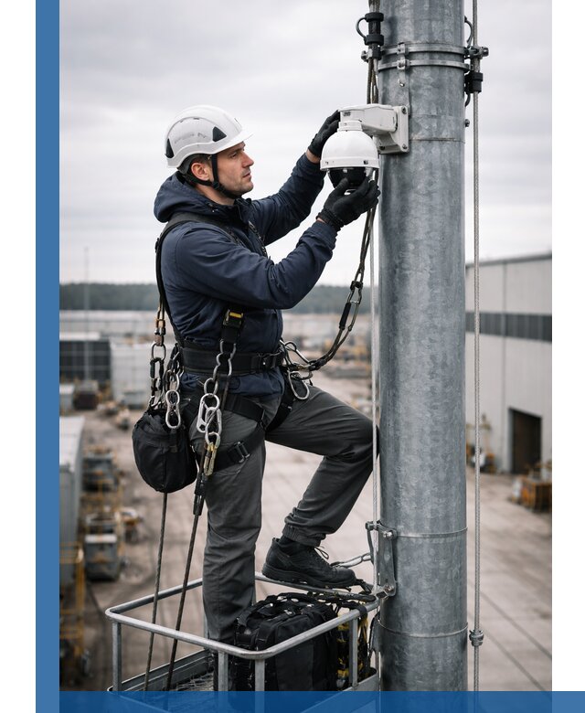 Профессиональная установка видеокамер на мачте в Невинномысске