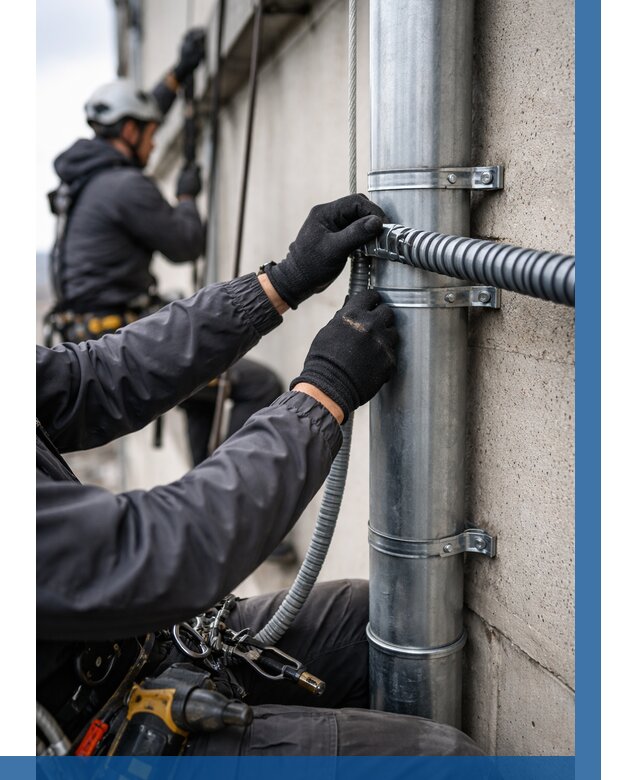 Монтаж гофры для кабеля в Невинномысске от 307 р. | ВЫСОТНИК-Нвн