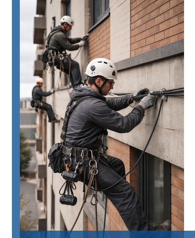 Крепление кабеля на фасаде монтаж и крепеж в Невинномысске