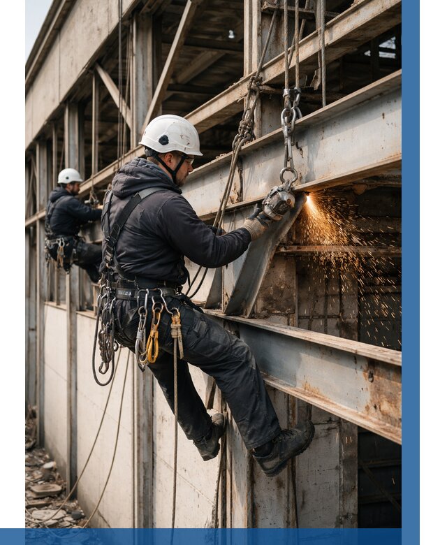 Демонтаж металлоконструкций на высоте в Невинномысске от 6649р. |ВЫСОТНИК-Нвн