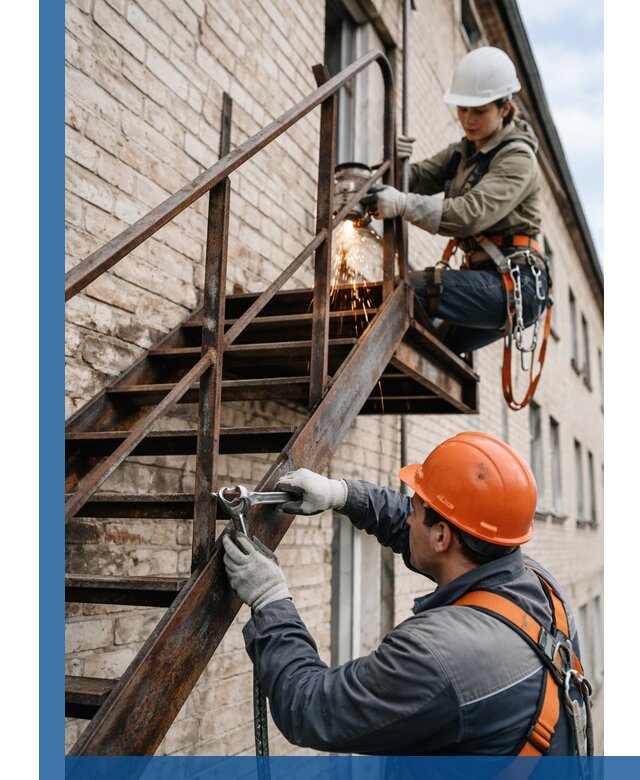 Ремонт и восстановление пожарных лестниц с выездом в Невинномысске