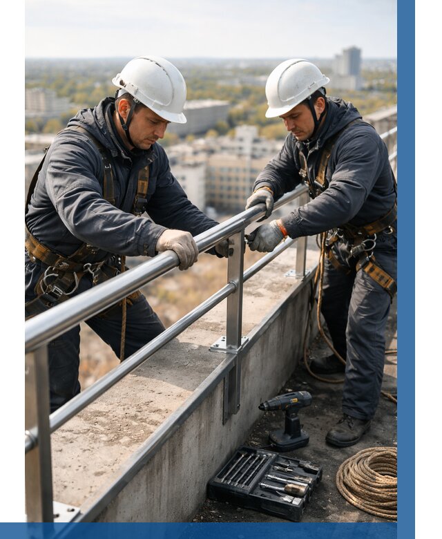 Монтаж перил на высоте в Невинномысске от 2557 р. | ВЫСОТНИК-Нвн