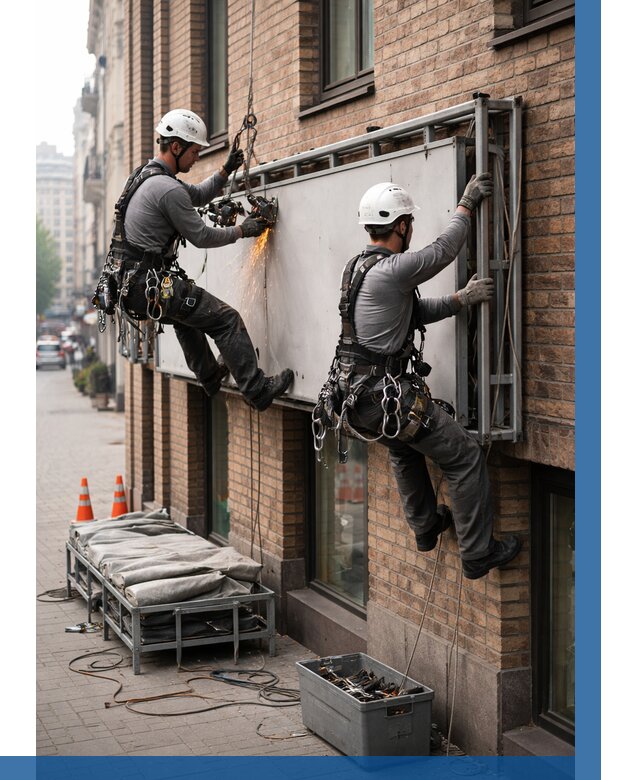 Демонтаж рекламной вывески в Невинномысске от 6649 р. | ВЫСОТНИК-Нвн