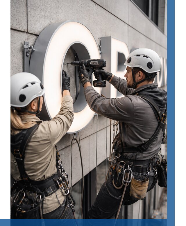 Монтаж световых букв в Невинномысске от 3069 р. под ключ ВЫСОТНИК-Нвн