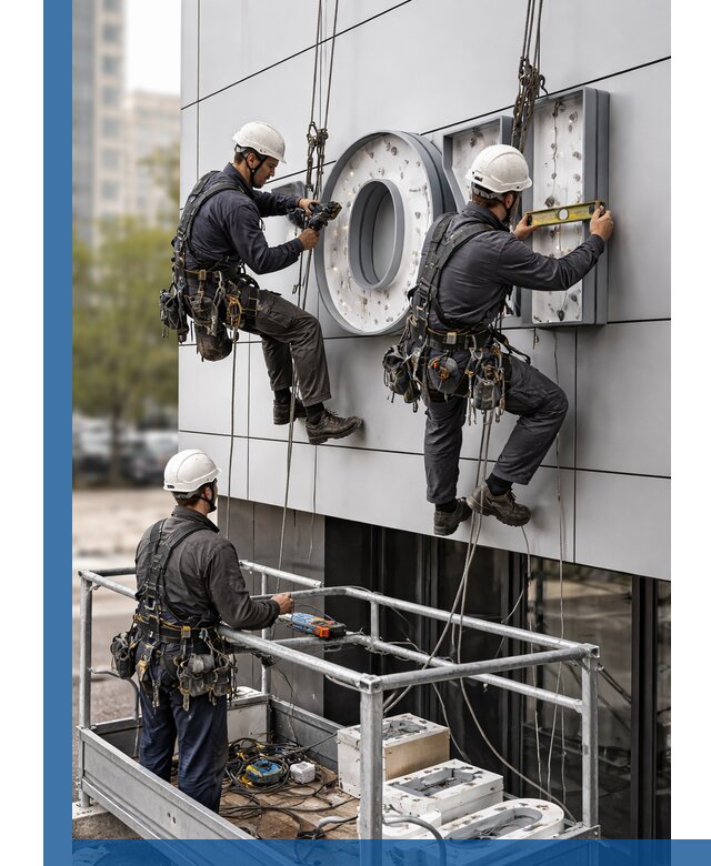 Профессиональный монтаж световых букв в Невинномысске под ключ