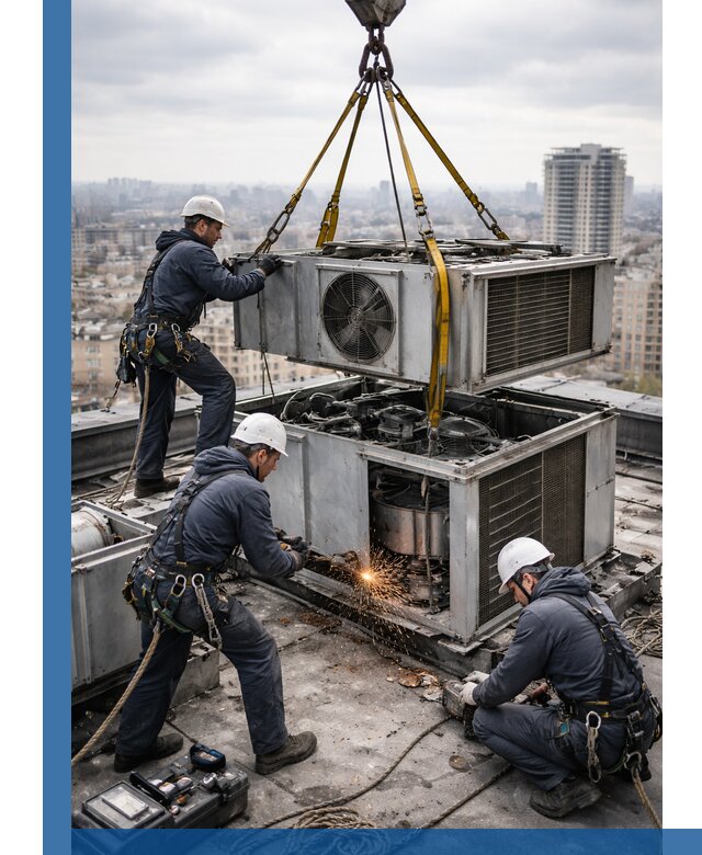 Демонтаж крышной установки в Невинномысске любой сложности